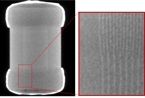 0402セラミックコンデンサのCT観察