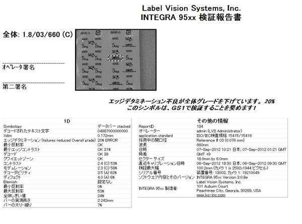 検証だけでなく、低グレードの場合は印字品質改善のヒントまで提供