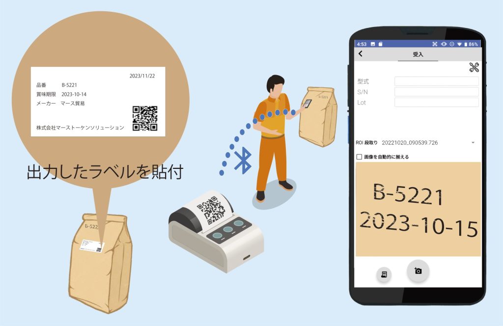 OCR検品&ラベル発行システム