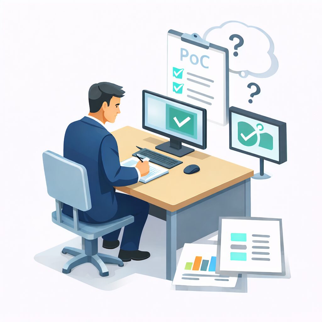 失敗パターン3：PoCが“動作確認”で終わり、業務KPIにつながらない