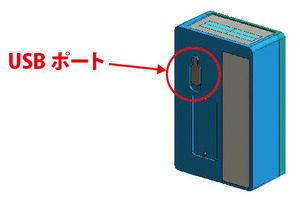 なんで前面にUSBポート?