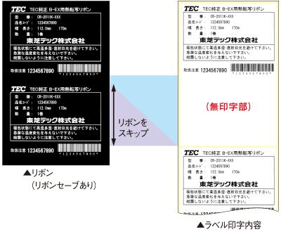 ノンストップリボンセーブ機能
