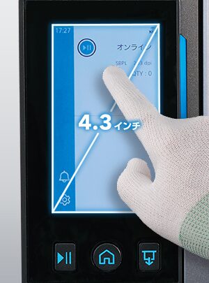 大画面の感圧式カラーLCD